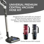 35 ft Universal Central Vacuum Hose Kit with Nozzle