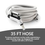 35 ft Universal Central Vacuum Hose Kit with Nozzle