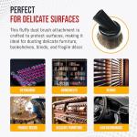 Horse Hair Vacuum Brush Attachment for Shop Vacs