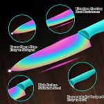 Marco Almond 12-Piece Rainbow Titanium Knife Set