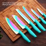 Marco Almond 12-Piece Rainbow Titanium Knife Set