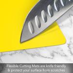 Multi-Color Flexible Plastic Cutting Board Mats 4 Pack