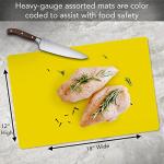 Multi-Color Flexible Plastic Cutting Board Mats 4 Pack