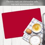 Multi-Color Flexible Plastic Cutting Board Mats 4 Pack