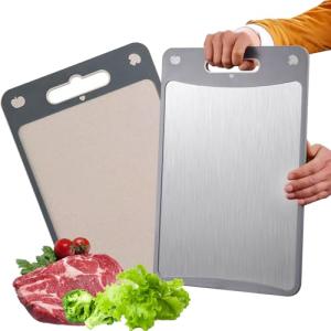 Double-Sided Stainless Steel Meat Cutting Board