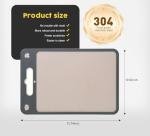 Double-Sided Stainless Steel Meat Cutting Board