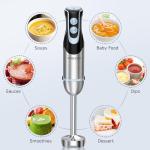 FRESKO 500W Immersion Hand Blender with 12 Speeds