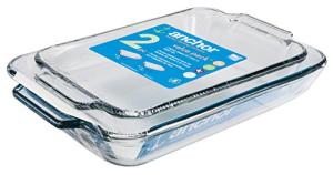 Anchor Hocking 2-Piece Glass Casserole Dish Set