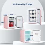 YSSOA Pink Mini Fridge - 4L Cooler & Warmer