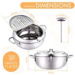 Stainless Steel Tempura Deep Fryer with Lid