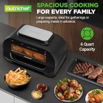 NutriChef Smokeless Indoor Grill & Air Fryer