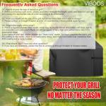 58-Inch Waterproof BBQ Grill Cover with Straps