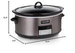 8-Quart Programmable Slow Cooker in Black Stainless