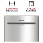Honeywell 18-Inch Stainless Steel Dishwasher with 8 Settings