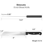 Omesata 8-Inch Serrated Bread Knife for Sourdough