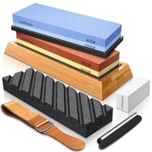 Intelitopia Knife Sharpening Stone Set with Accessories