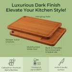 Keechee Bamboo Cutting Board with Juice Grooves