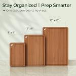 Keechee Bamboo Cutting Board with Juice Grooves