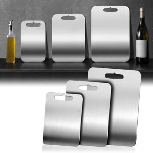 Stainless Steel Cutting Board Set - 3 Pieces