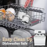 PriorityChef Ceramic Butter Crock with Lid, White