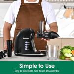 Brecious Cold Press Slow Juicer with 2 Speeds