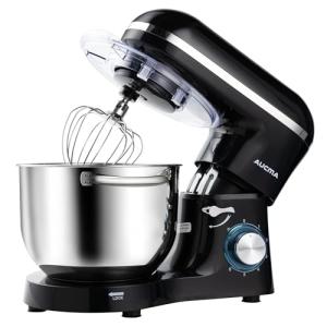 Aucma 6.5QT Stand Mixer with Dough Hook, Black