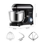 Aucma 6.5QT Stand Mixer with Dough Hook, Black