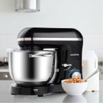 Aucma 6.5QT Stand Mixer with Dough Hook, Black