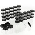 50pcs Black Makeup Sample Jars with Lids