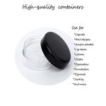 50pcs Black Makeup Sample Jars with Lids