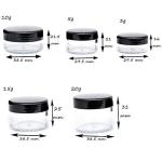 50pcs Black Makeup Sample Jars with Lids