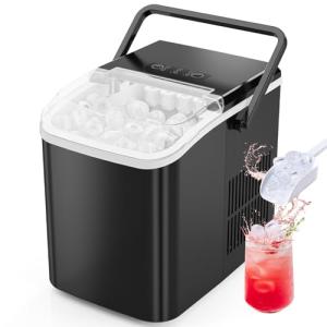Portable Ice Maker with Self-Cleaning Feature