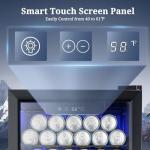 Mini Beverage Cooler for 68 Cans with Glass Door