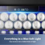 Mini Beverage Cooler for 68 Cans with Glass Door