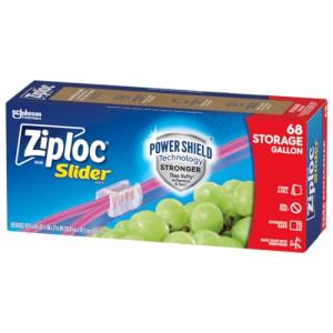 Ziploc Gallon Slider Storage Bags, 68 Count