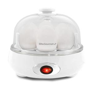 Elite Gourmet Rapid Egg Cooker with Recipe Booklet
