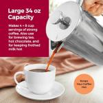 MuellerLiving 34oz Stainless Steel French Press Coffee