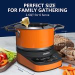 GREECHO 2.6 Qt Electric Fondue Pot Set