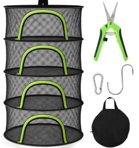 BRIVADO 4-Layer Hanging Herb Drying Rack Set