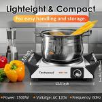Techwood 1500W Electric Hot Plate with Adjustable Temperature