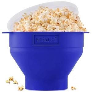 Korcci Silicone Microwave Popcorn Popper Bowl