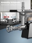Oaomi 3200W Electric Meat Grinder and Sausage Stuffer