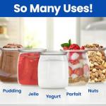 8 Glass Yogurt Jars with Lids - BPA Free