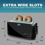 Elite Gourmet 4-Slice Long Slot Toaster - Black