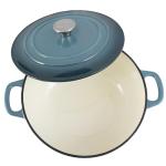Flavehc 3.8 qt Slateblue Cast Iron Dutch Oven