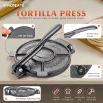 Cast Iron Tortilla Press for Quesadillas and Rotis