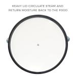 Flavehc 3.8 qt Slateblue Cast Iron Dutch Oven