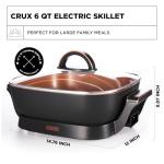 Crux 12" Nonstick Electric Skillet with Probe