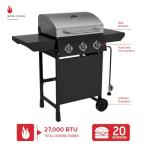 Nexgrill 3-Burner Propane Gas Grill with Side Tables