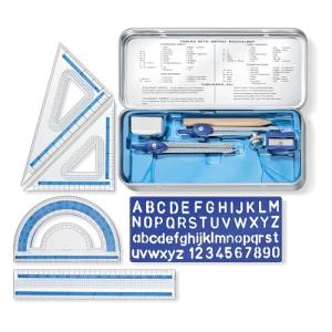 10-Piece Math Set with Compass and Ruler